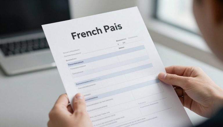 Professionnel consultant une fiche de paie pour cotisations