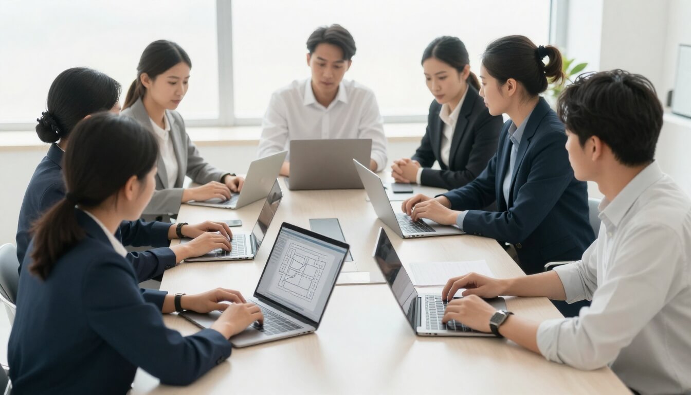 équipe professionnelle discutant des solutions pour corriger pages orphelines