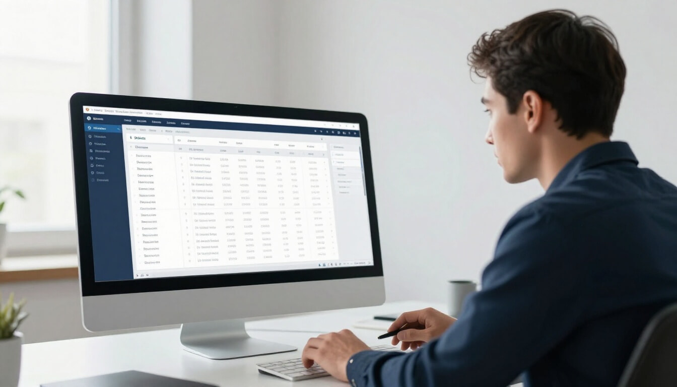 professionnel analysant des slugs SEO optimisés sur ordinateur