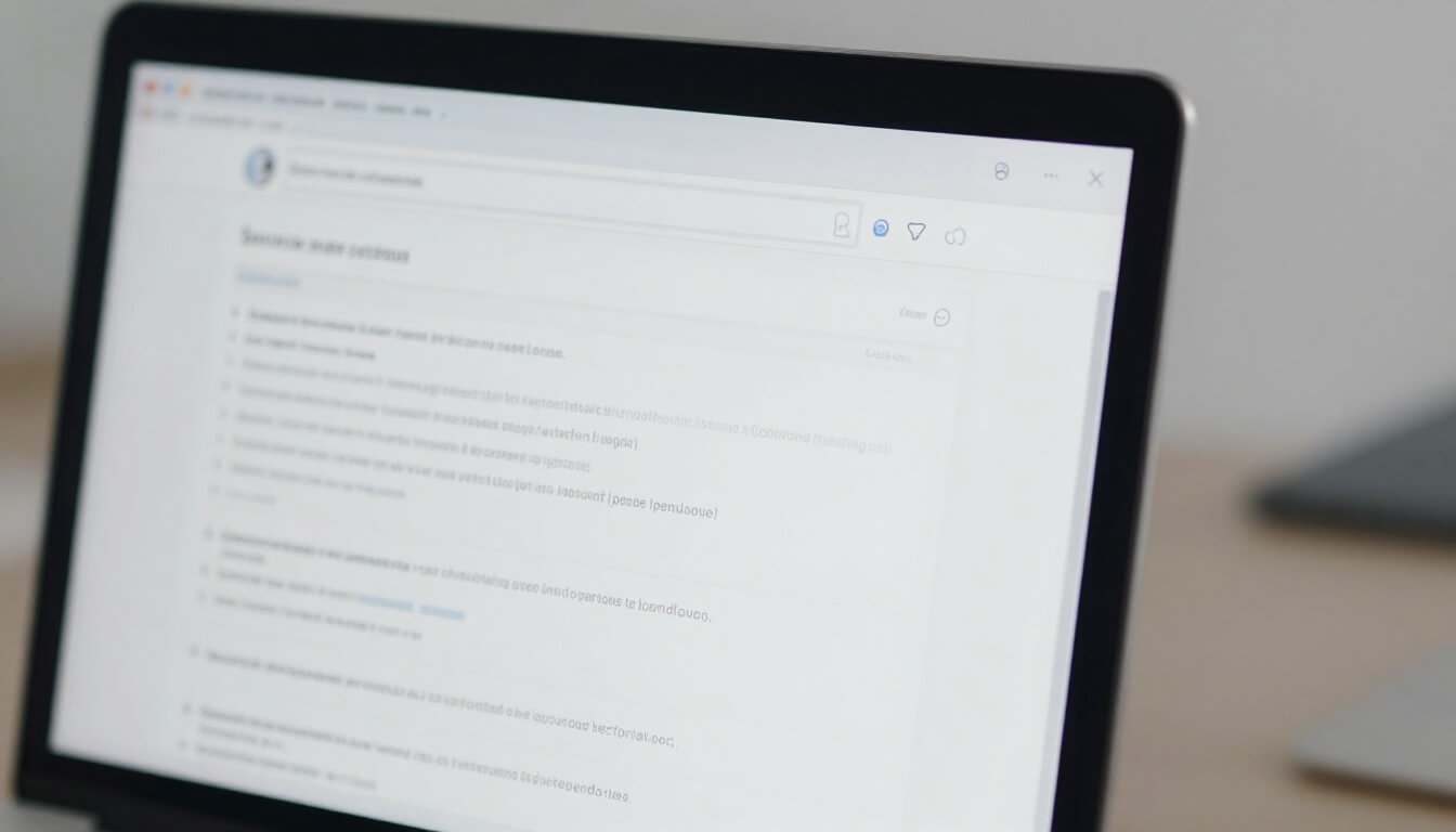 manager stressé analysant pénalité seo sur écran flou bureau