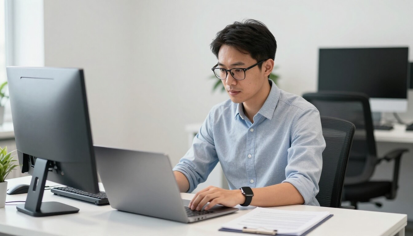chef de projet SEO coordonnant une réunion en bureau moderne
