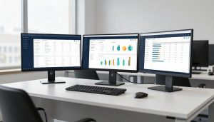 Spécialiste SEO analysant optimisation crawl budget en bureau moderne