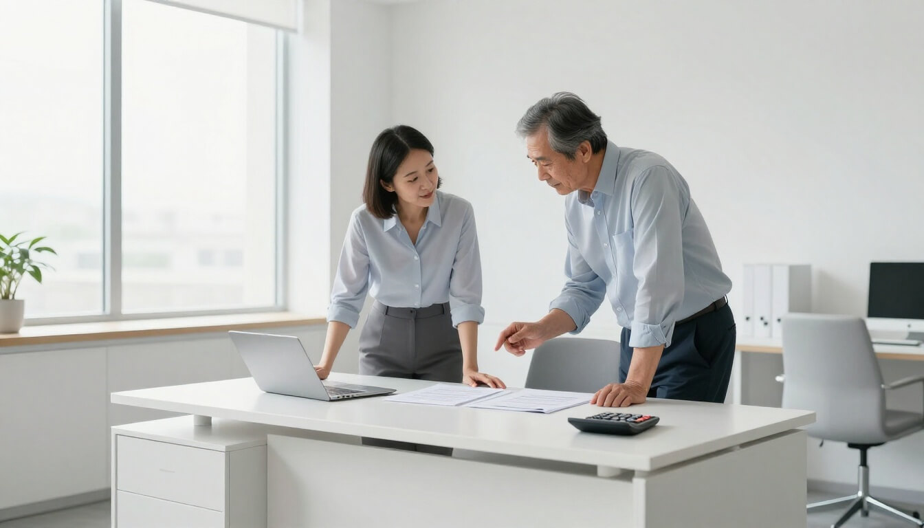 discussion intergénérationnelle sur succession et patrimoine en bureau