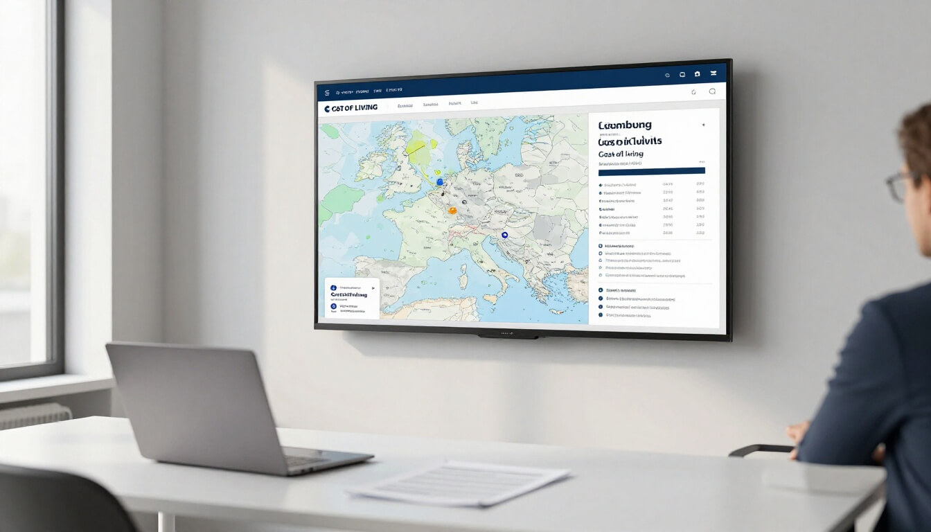 professionnels analysant comparaison salaire et pouvoir d'achat au Luxembourg